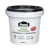 Ponal Parkett Flächenkleber, schalldämpfender Klebstoff für alle Parkettarten, Kleber ohne Grundierung, Parkettkleber für Fußbodenheizung, für max. 9m², 1x8kg Eimer